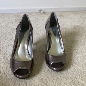 Style & Co Silver Peep-toe Pumps